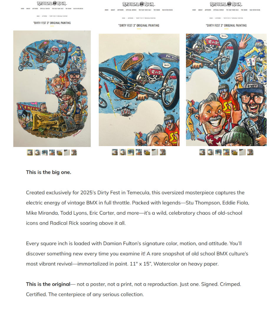 26.0001 — Dirtyfest 3 Original Painting by Damian Fulton
