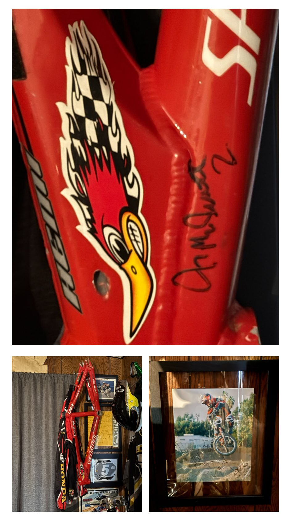 26.0038 — Harry Leary Specialized Hemi Frame Signed Twice by Jeremy McGrath