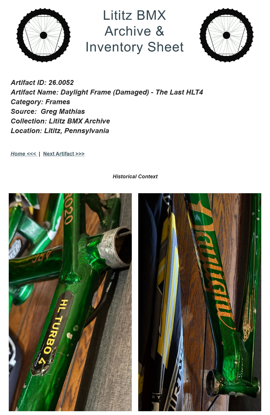 26.0052 — Daylight Frame (Damaged) - The Last HLT4