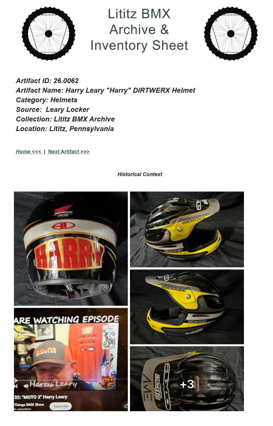 26.0062 — Harry Leary "Harry" DIRTWERX Helmet