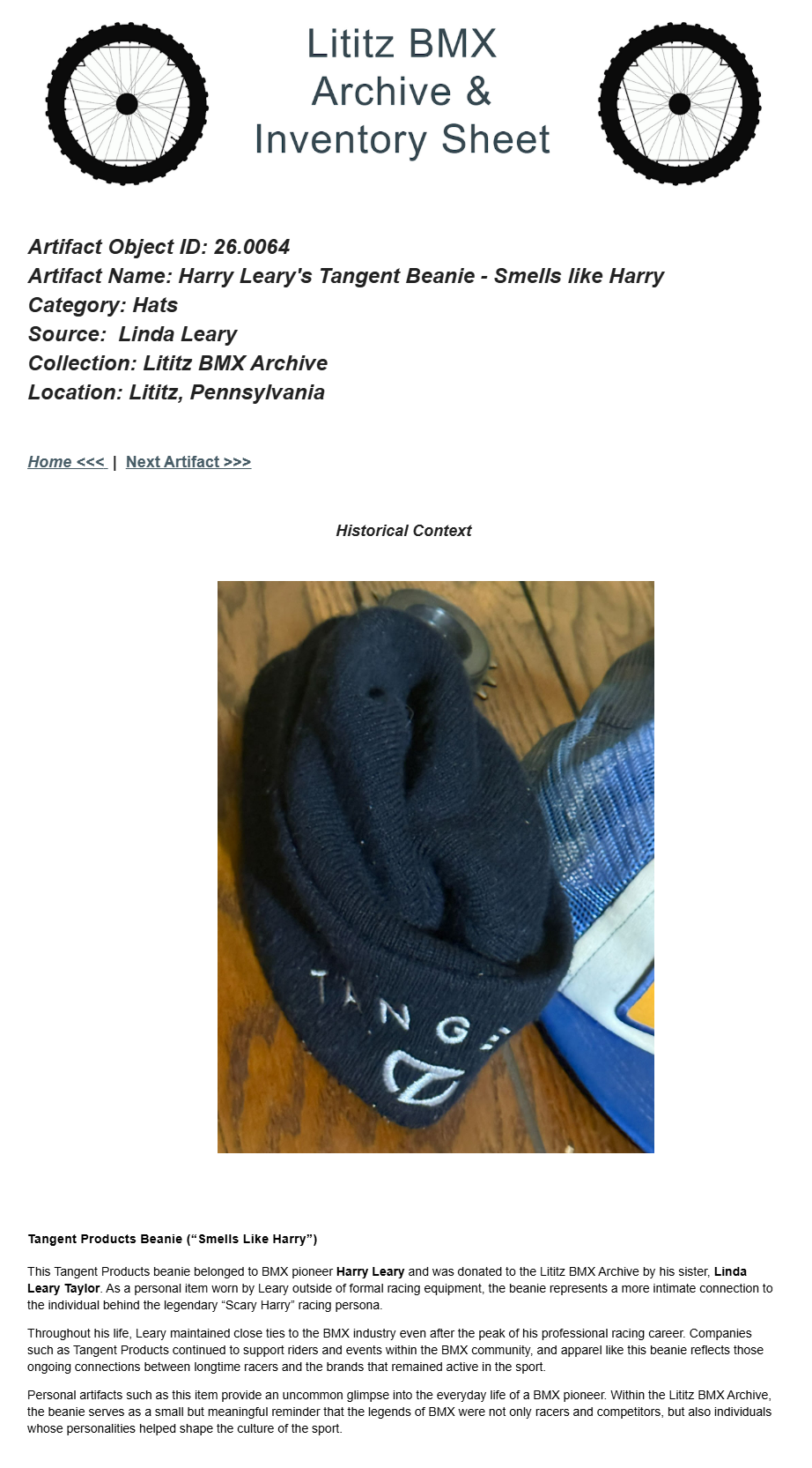 26.0064 — Harry Leary’s Tangent Beanie - Smells like Harry