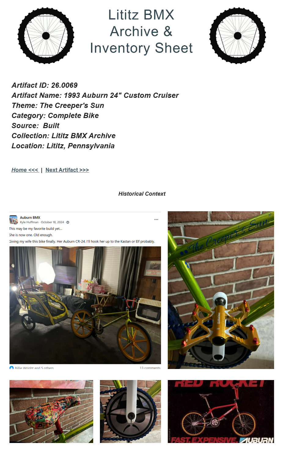 26.0069 — 1993 Auburn 24" Custom Cruiser Theme: The Creeper’s Sun