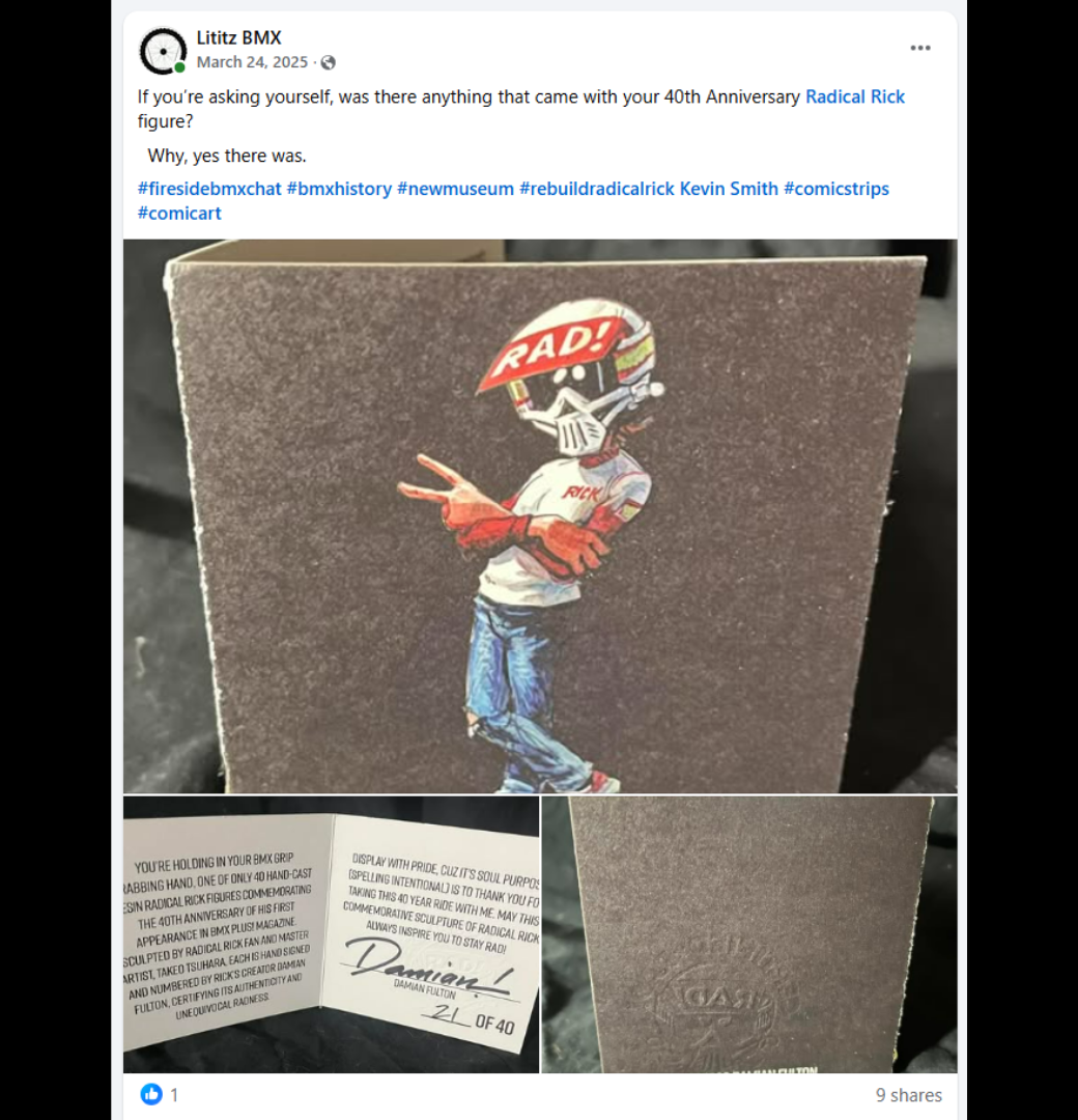 The original March 24, 2025 social-media post documenting the box, certificate, signature, and edition provenance.