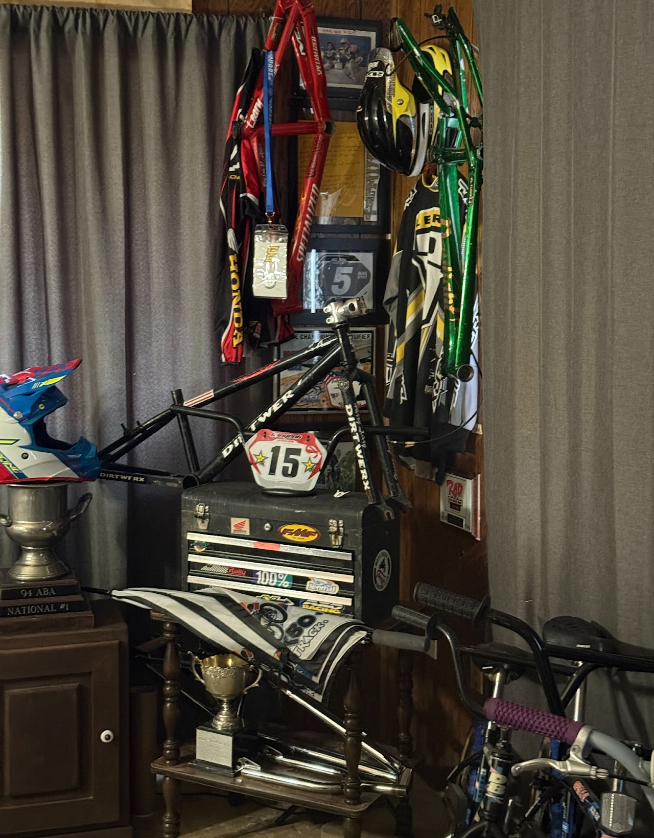 Physical Harry Leary display area in the Lititz BMX collection