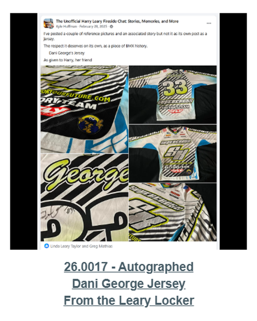 Published Digital Jersey Wall card for Autographed Dani George Jersey