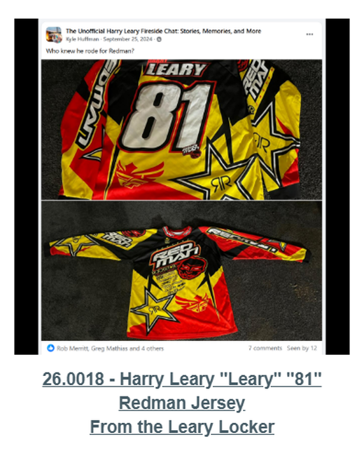Digital Jersey Wall card for Harry Leary “Leary” “81” Redman Jersey