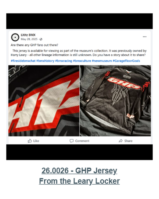 Digital Jersey Wall card for GHP Jersey