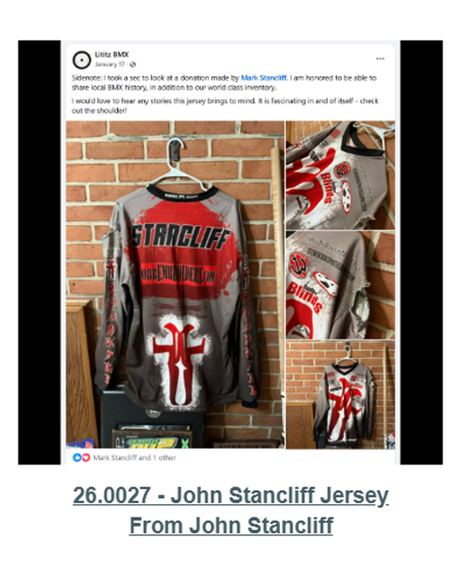 Digital Jersey Wall card for John Stancliff Jersey