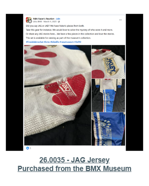 Digital Jersey Wall card for JAG Jersey