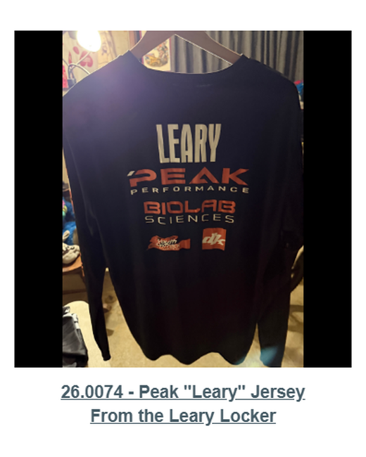 Digital Jersey Wall card for Peak “Leary” Jersey