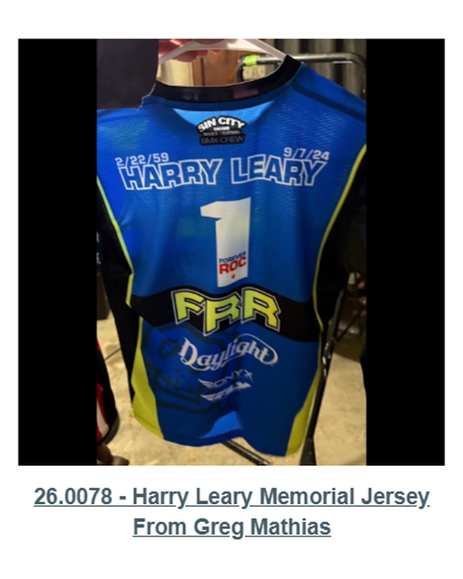 Digital Jersey Wall card for Harry Leary Memorial Jersey