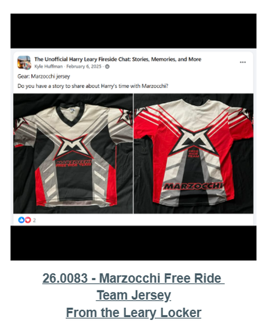 Digital Jersey Wall card for Marzocchi Free Ride Team Jersey