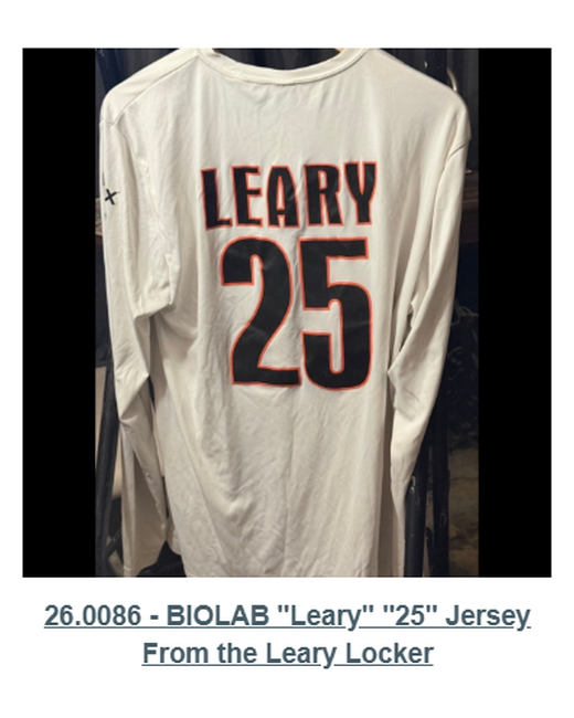 Published Digital Jersey Wall card for BIOLAB “Leary” “25” Jersey