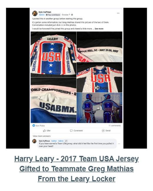 Digital Jersey Wall card for Harry Leary 2017 Team USA Jersey