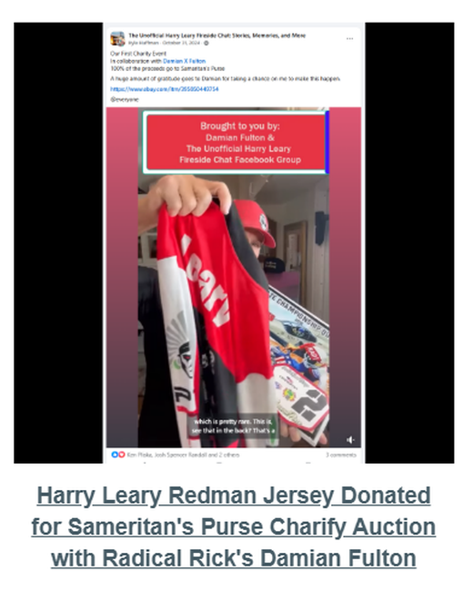 Published collection card documenting Harry Leary Redman Jersey