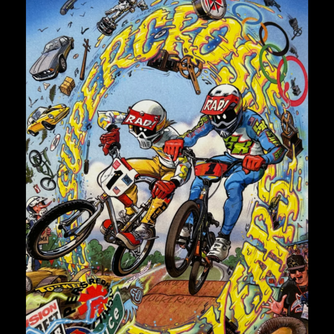 Radical Rick Supercross anniversary print used as a visual entrance to Volume One
