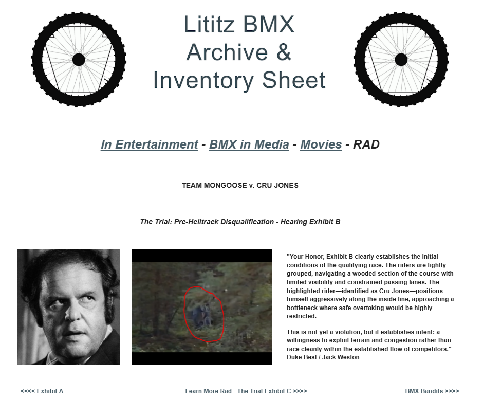 Canonical Lititz BMX source-page capture for The Trial: Pre-Helltrack Disqualification - Hearing Exhibit B