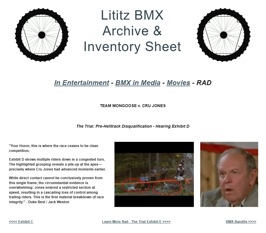 Canonical Lititz BMX source-page capture for The Trial: Pre-Helltrack Disqualification - Hearing Exhibit D