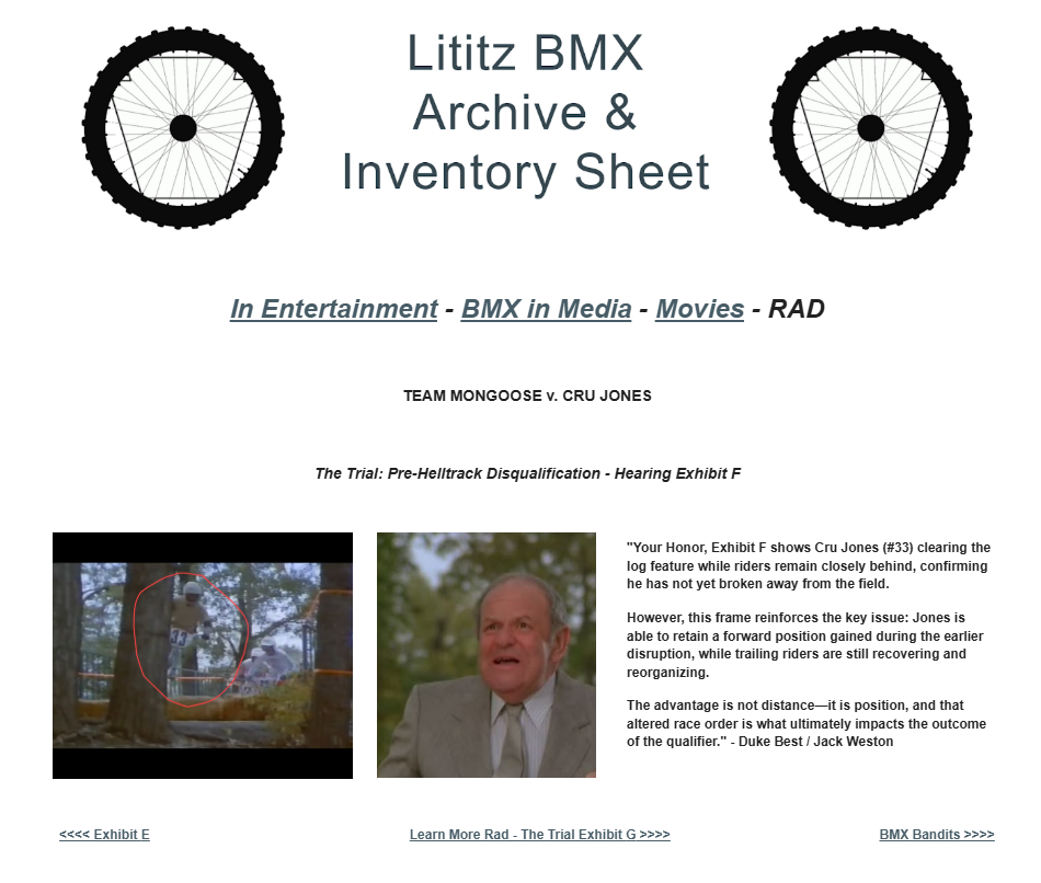 Canonical Lititz BMX source-page capture for The Trial: Pre-Helltrack Disqualification - Hearing Exhibit F