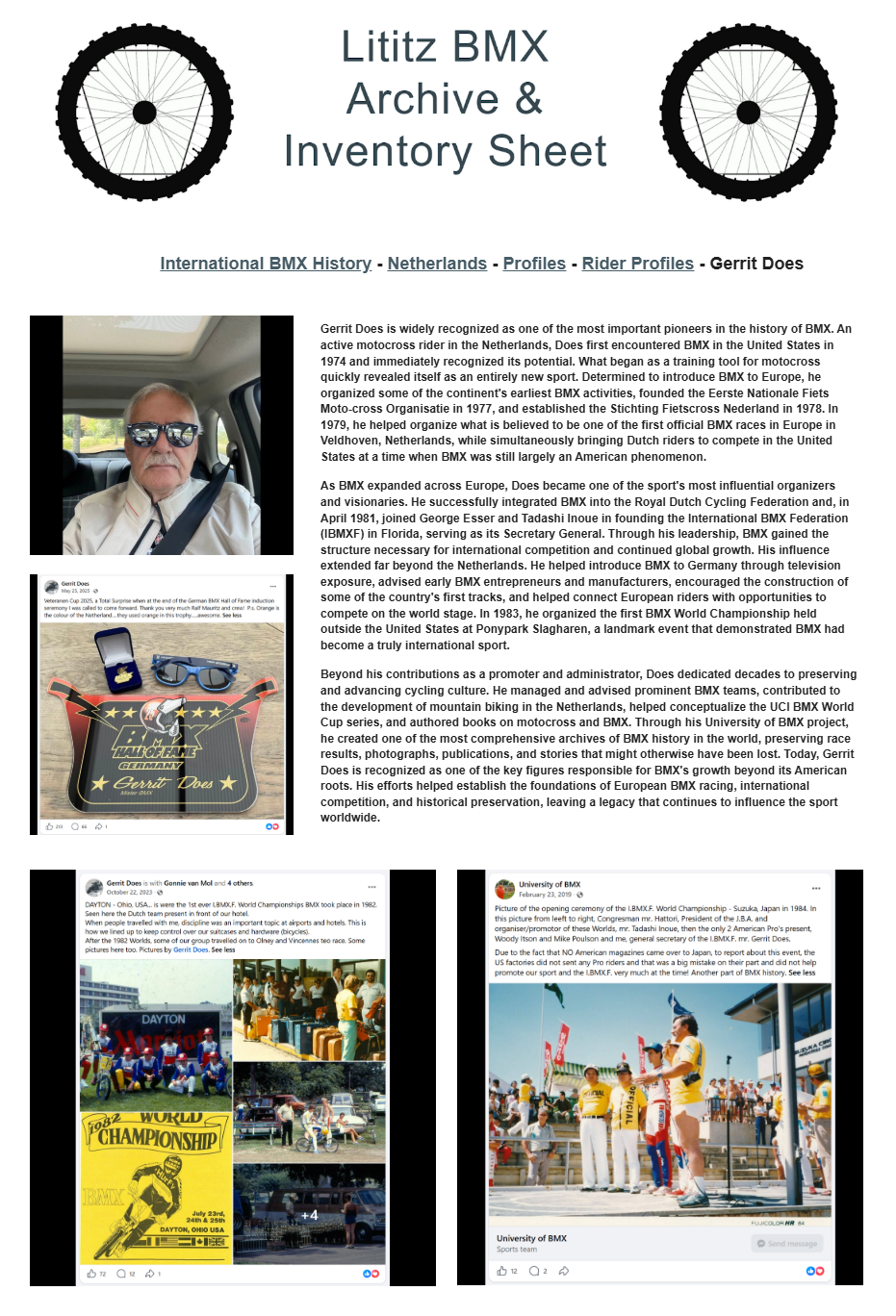 Lititz BMX International BMX History source page for Gerrit Does
