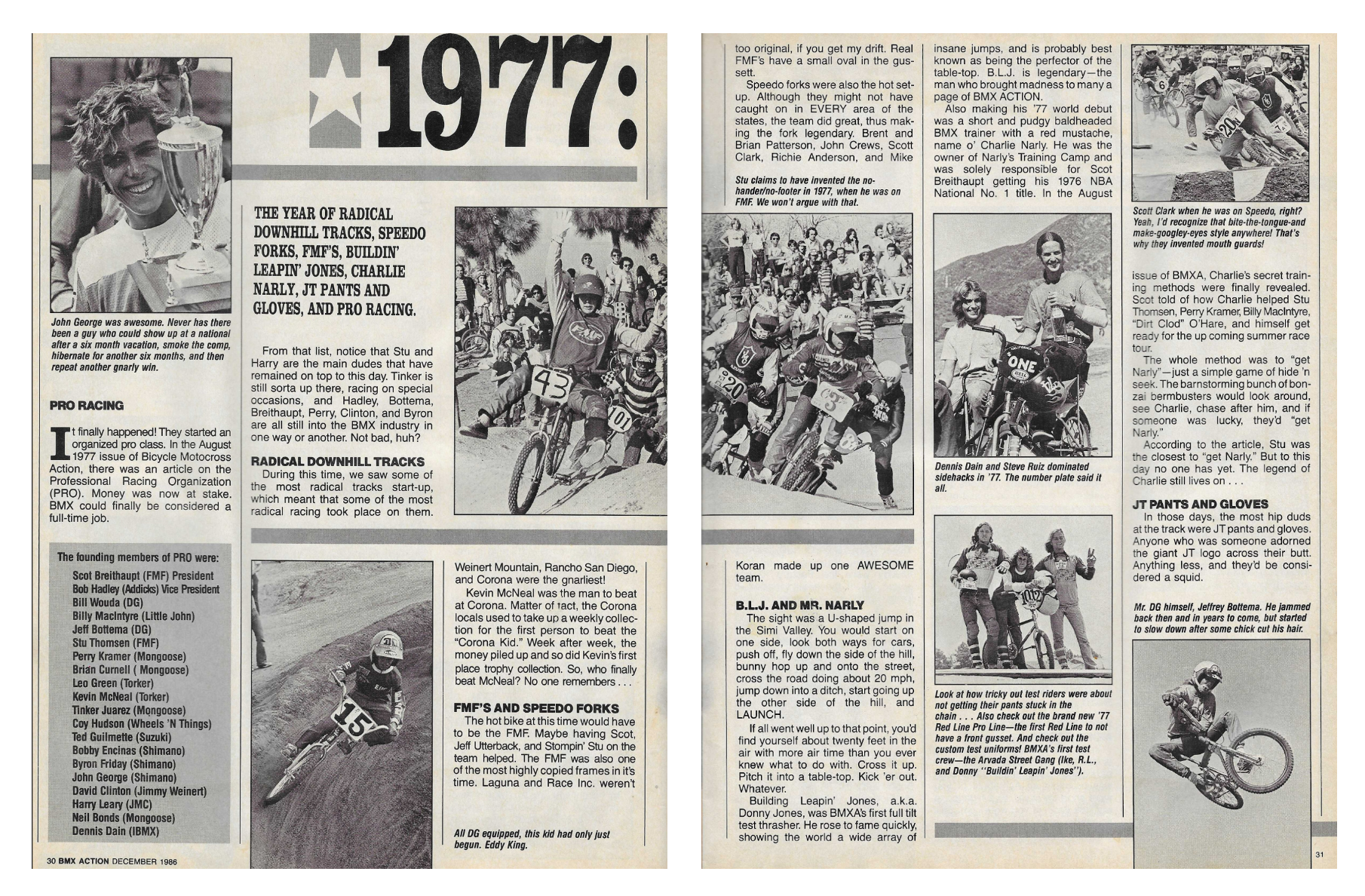 BMX Action 1977 retrospective article spread