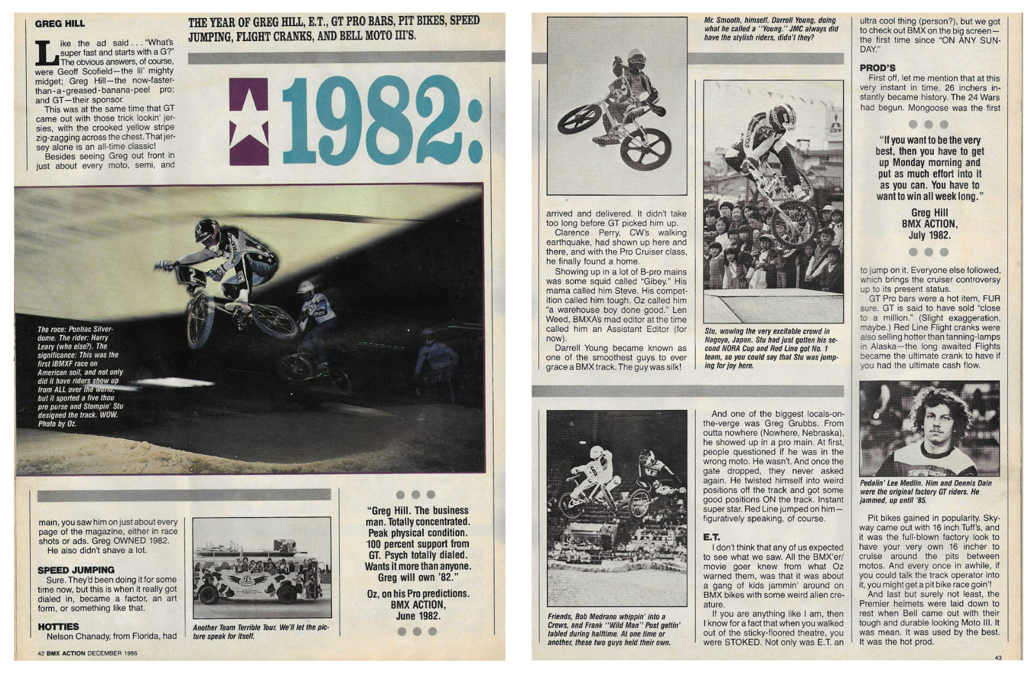 BMX Action 1982 retrospective article spread