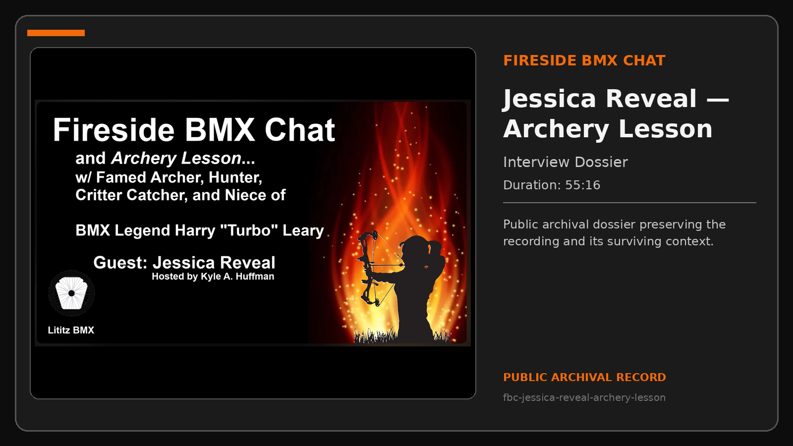 Repository navigation thumbnail for Jessica Reveal — Archery Lesson