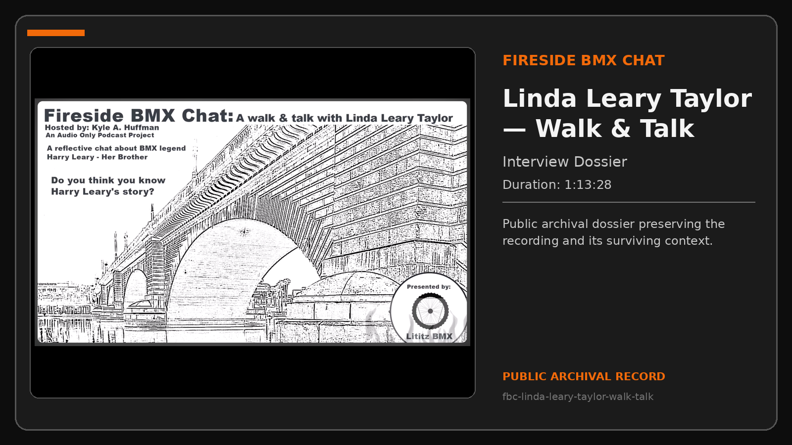 Repository navigation thumbnail for Linda Leary Taylor — Walk & Talk