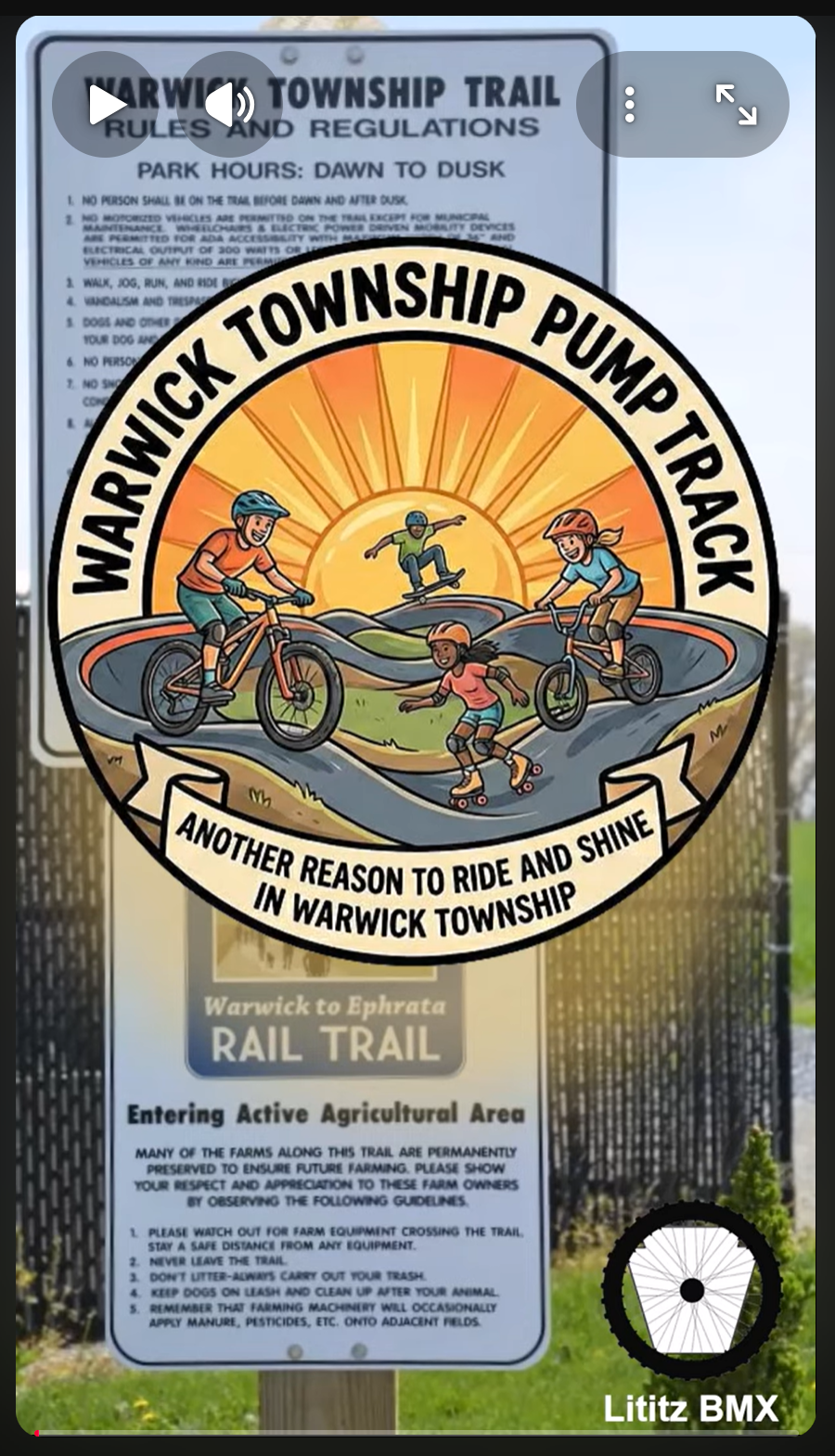 Submitted source image for Warwick Township Pump Track Public-Comment Rehearsal / Reconstruction.